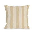 One Bella Casa One Bella Casa 74722PL18 18 x 18 in. Stripey Sand Pillow 74722PL18